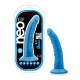 Neon Blue 7.5-Inch Long Dildo