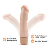 Dr. Skin Silicone Beige 7.75-Inch Long Vibrating Dildo