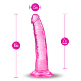 B Yours Plus Lust N’ Thrust Realistic Pink 7.5-Inch Long Dildo