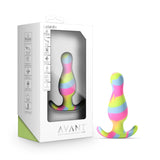 Avant Kaleido Lime Artisan 3 Inch Tapered Stayput Butt Plug with Pleasure Curves
