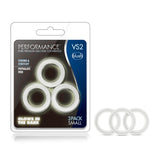 Performance VS2: Glow In The Dark White Small Penis Rings 3-Pack