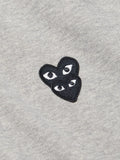 Comme des Garçons PLAY Play Double Heart Hoodie Grey