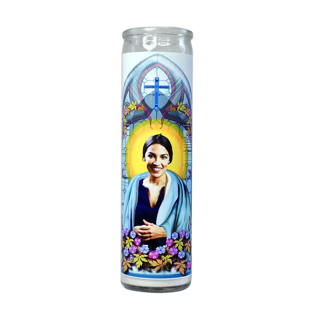Alexandria Ocasio-Cortez Celebrity Politician Prayer Candle