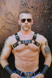 TOM OF FINLAND SUNGLASSES SILVER WITH BLACK LENSES