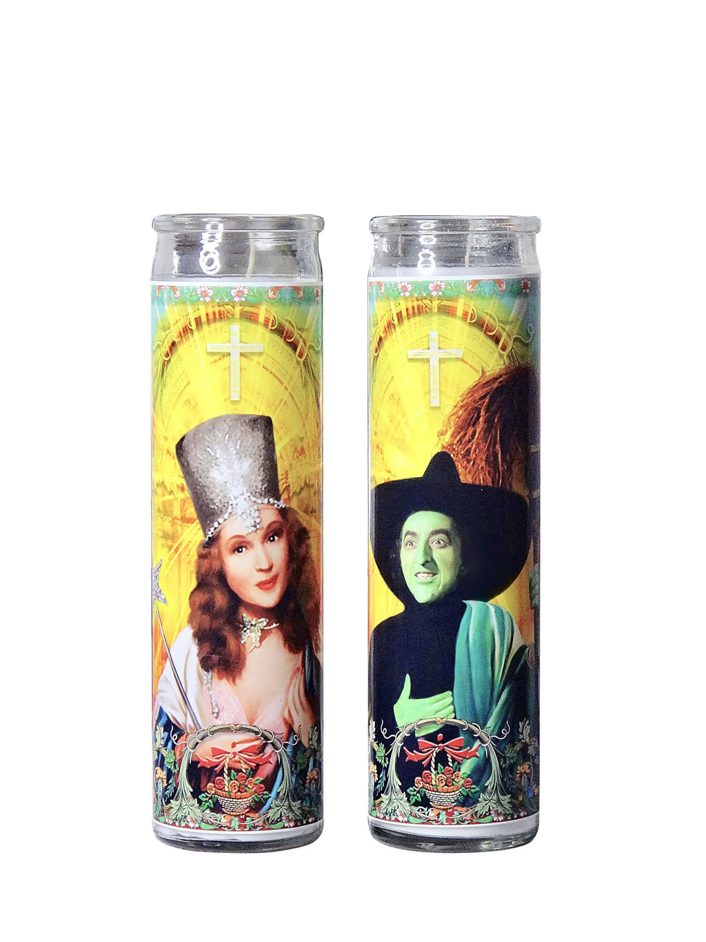 Glinda And Elphaba Celebrity Prayer Candle Set - Wizard Of Oz