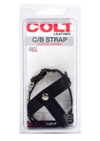 COLT Leather C/B Strap H Piece Divider Cock Ring - Black
