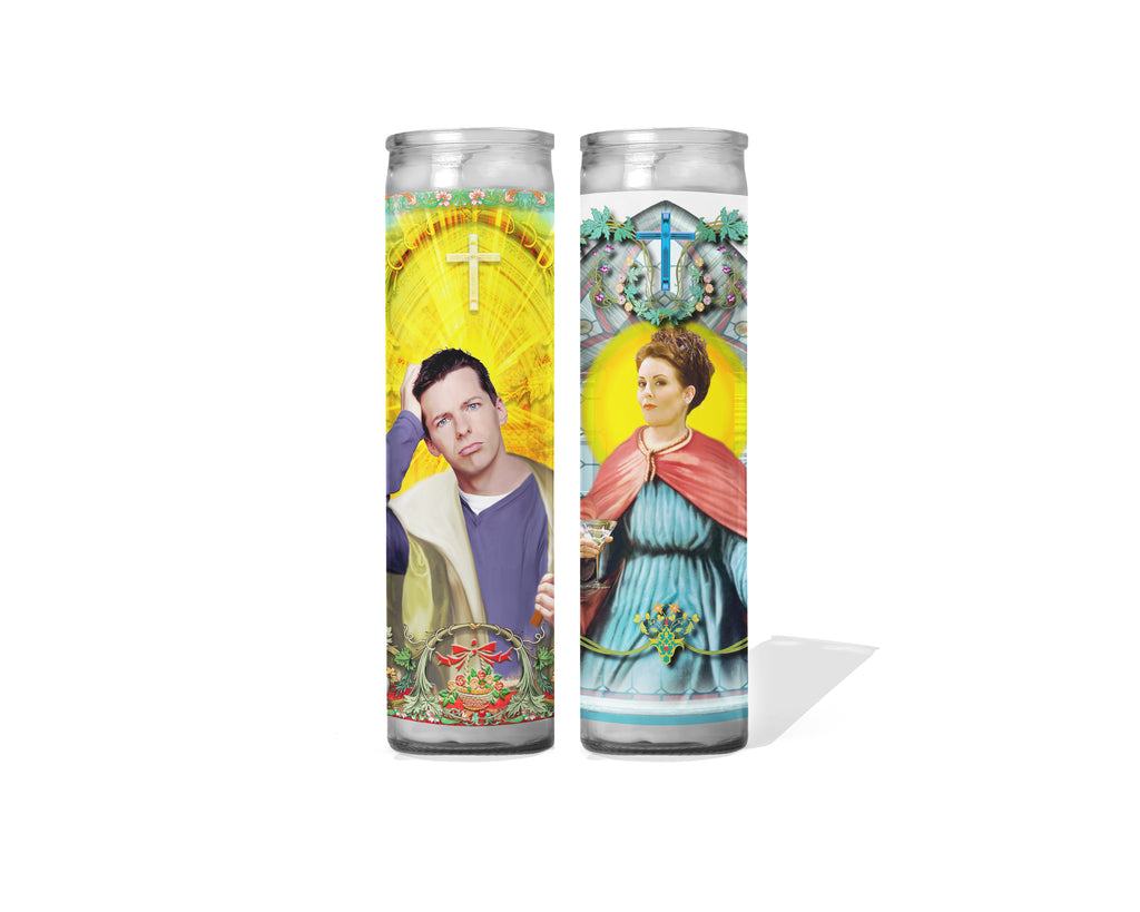 Karen & Jack (Will & Grace) Celebrity Prayer Candle Set