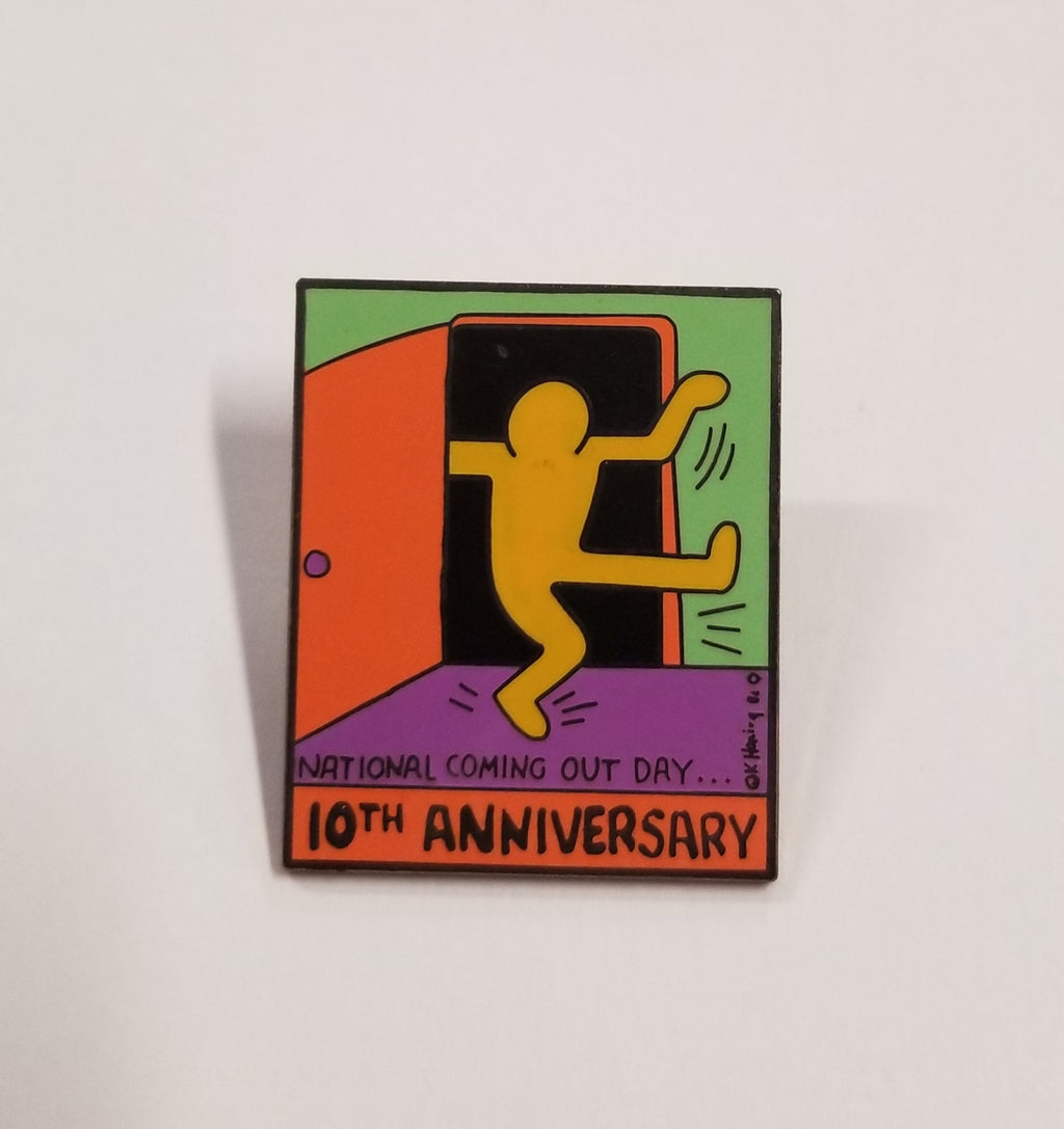 10th Anniversary Keith Haring National Coming Out Day Enamel Pin