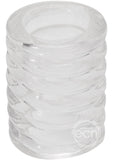 TitanMen Ribbed Stretch-To-Fit Cock Cage - Clear