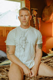 JW ANDERSON X TOM OF FINLAND CHEST ARTWORK FITTED SHORT SLEEVE T-SHIRT
