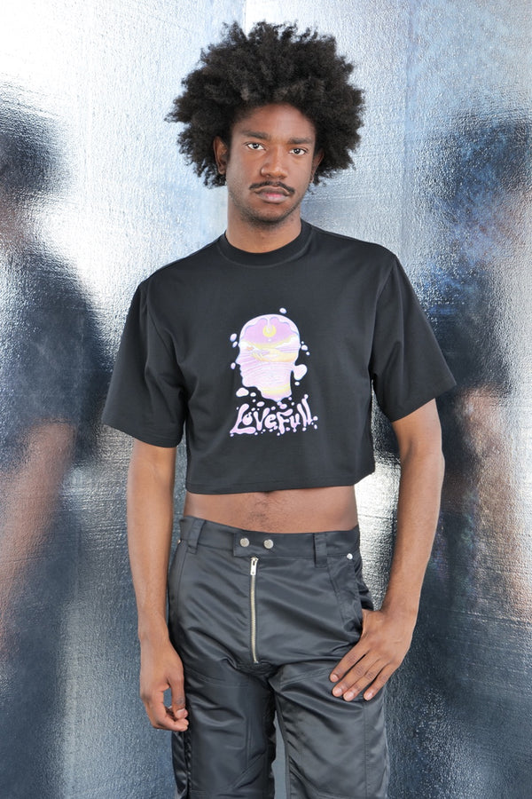 GMBH SCREEN PRINTED CROPPED TEE SS23