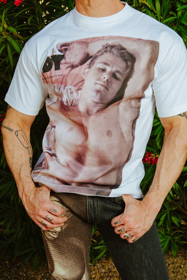 TOM OF FINLAND X HONEY FUCKING DIJON COLLAGE WHITE T-SHIRT