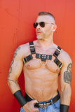 TOM OF FINLAND SUNGLASSES SILVER WITH BLACK LENSES