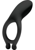 OptiMALE Rechargeable Silicone Vibrating Taint C-Ring - Black