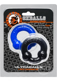 Oxballs Ultraballs Cockring Set 2 Each Per Set Black And Police Blue