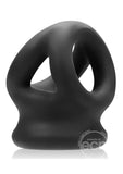 Oxballs Tri Squeeze Silicone Blend 3 Ring Ballstretching Sling - Black