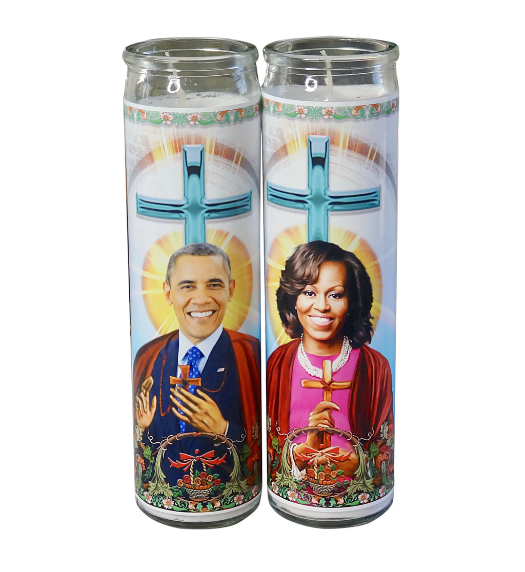 Barack And Michelle Obama Celebrity Prayer Candle Set