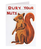 Bury Your Nuts Puffy Sticker Card - Third Drawer Down X David Shrigley