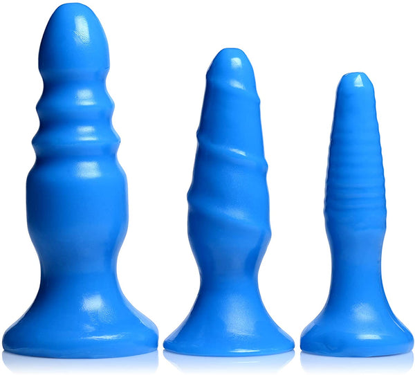 Vibrating Anal Fun Trio - Blue by Curve