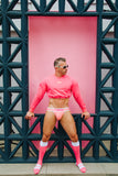 VAUX COTTON CANDY CROPPED TOP BY CELLBLOCK13 - Pink