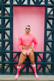 VAUX COTTON CANDY CROPPED TOP BY CELLBLOCK13 - Pink