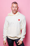 Comme des Garçons Play Sweatshirt Red Love Sports hoodie - Ivory