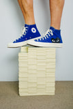 Comme Des Garçons Play Converse Half Heart Chuck 70 High Sneakers (BLUE)