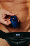 Viceroy Perineum Dual Ring Silicone Cock Ring - Blue