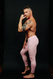 Embroidered leggings (pink) by Bernhard Willhelm S/S 2022