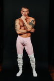 Embroidered leggings (pink) by Bernhard Willhelm S/S 2022