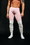 Embroidered leggings (pink) by Bernhard Willhelm S/S 2022