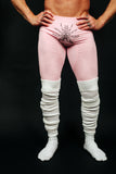 Embroidered leggings (pink) by Bernhard Willhelm S/S 2022