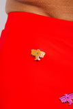 KEITH HARING BAT DEMON PIN - ORANGE