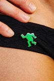 KEITH HARING DANCING MAN PIN - GREEN