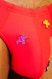 KEITH HARING BAT DOG PIN - PINK