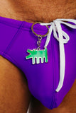 Keith Haring Green Barking Dog Key Ring