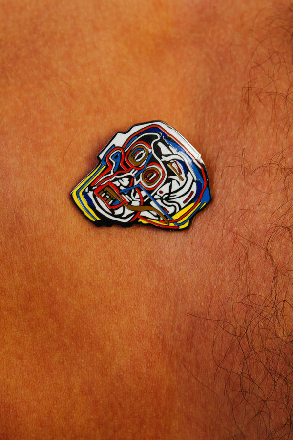 JEAN-MICHEL BASQUIAT MASK PIN