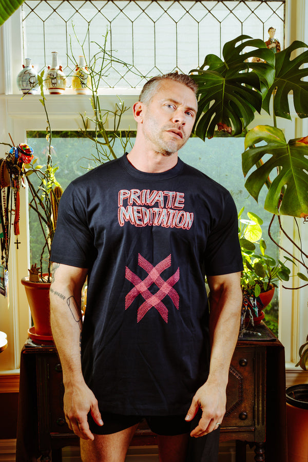 Private Meditation Embroidered Tee by Bernhard Willhelm S/S 2021