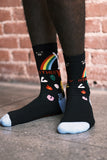 WALTER VAN BEIRENDONCK FW22 OTHERWORLDLY SOCKS BLACK