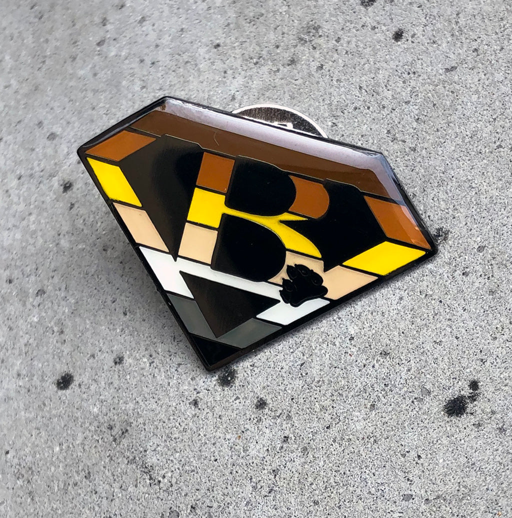 Bear Diamond Enamel Pin