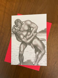 Tom of Finland Gay Valentines Card Naked Kiss