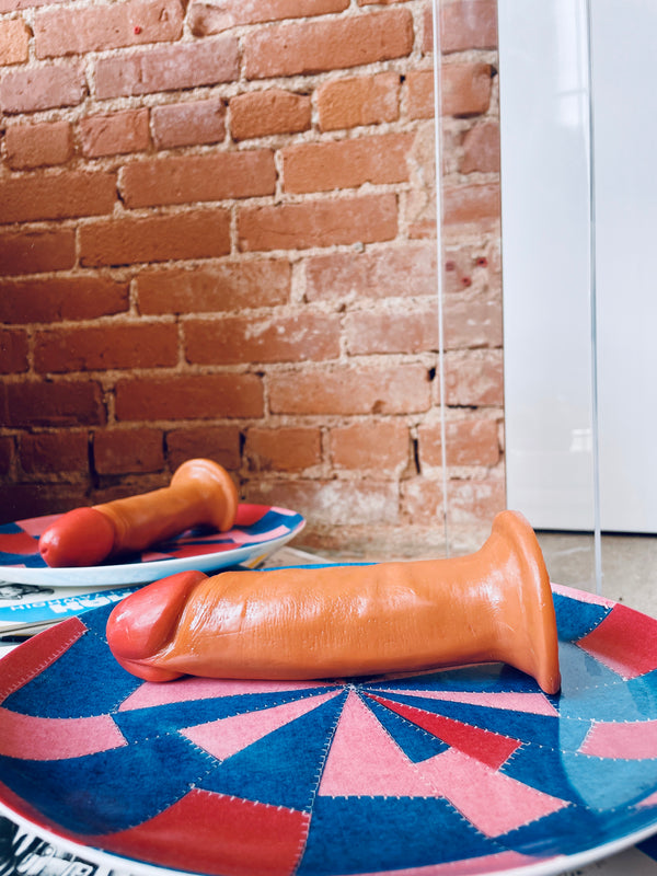 6" BARESKIN DILDO BY JOCK w/o BALLS - Dark