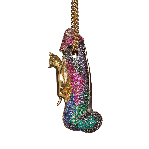 Bjarne Melgaard x Bjørg Gold Riding Chihuahua Necklace