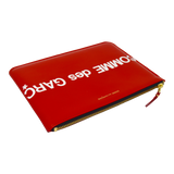 Comme des Garçons Huge Logo Zip Pouch Wallet (Red)