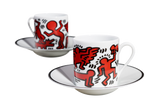 Keith Haring Porcelain Espresso Set - Red on White