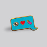 Eye Heart Eggplant Pin by Gaypin'