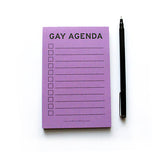 GAY AGENDA NOTEPAD by Word for Word Factory