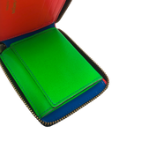 COMME DES GARÇONS SUPER FLUO BLUE MEDIUM ZIP WALLET