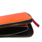 COMME DES GARÇONS SUPER FLUO YELLOW / ORANGE HALF ZIP SMALL WALLET