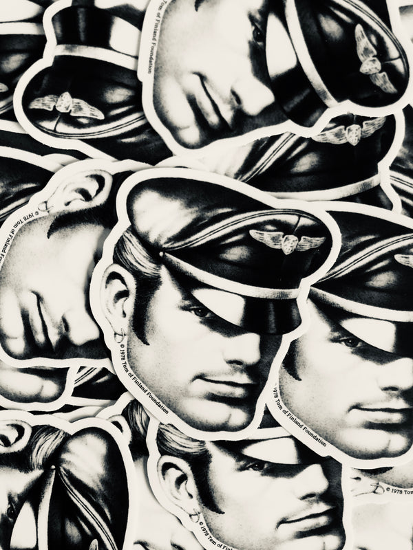 Tom of Finland Biker Head Sticker by HOMO AF